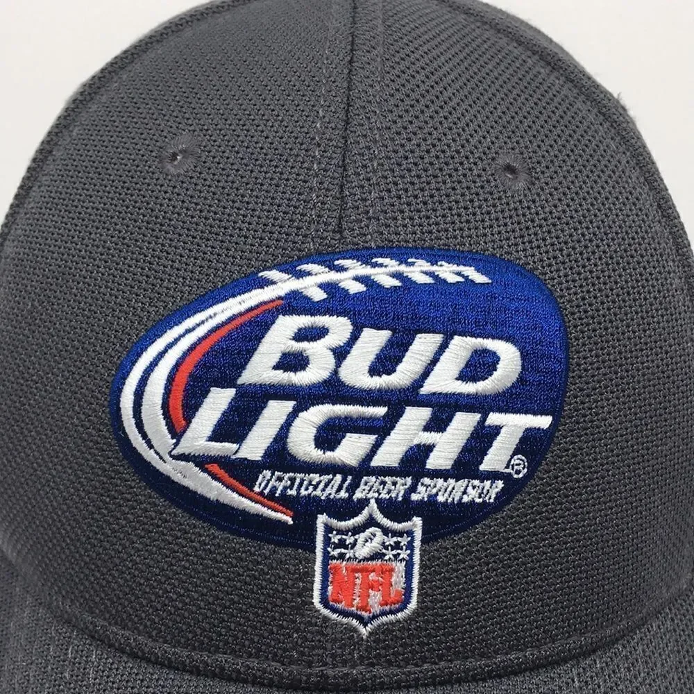 Bud Light NFL Football Men’s Baseball Cap Hat with hook and loop backstrap